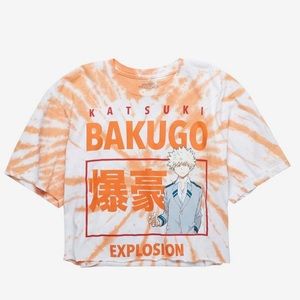 My Hero Academia- Tie Dye Bakugo Crop T Shirt